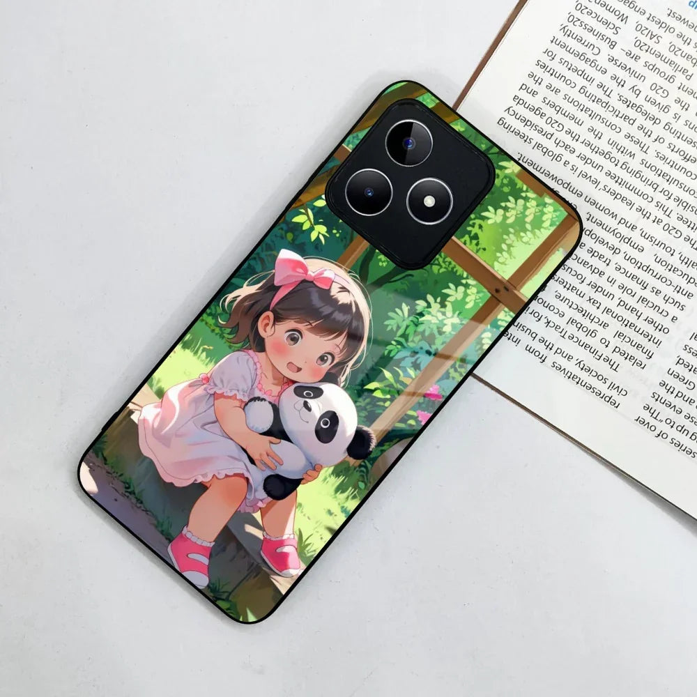 Blush & Panda Glass Case Cover For Realme/Narzo - ShopOnCliQ