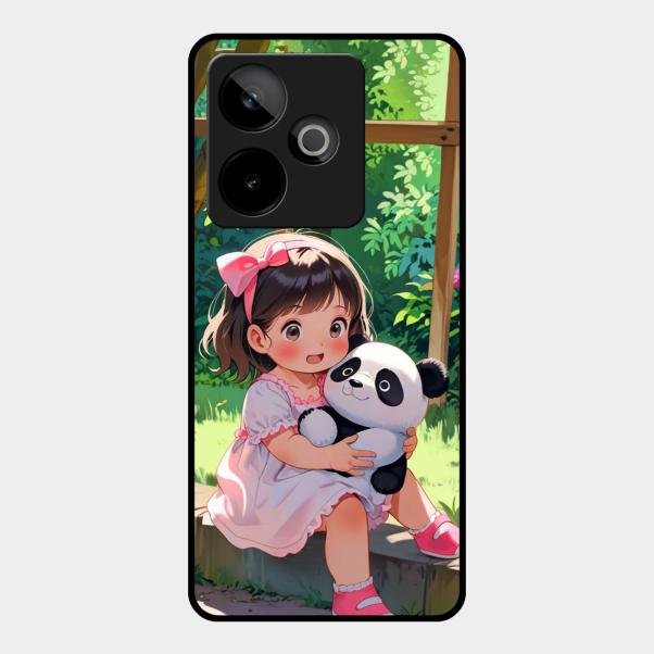 Blush & Panda Glass Case Cover For Realme Gt 7T 5G