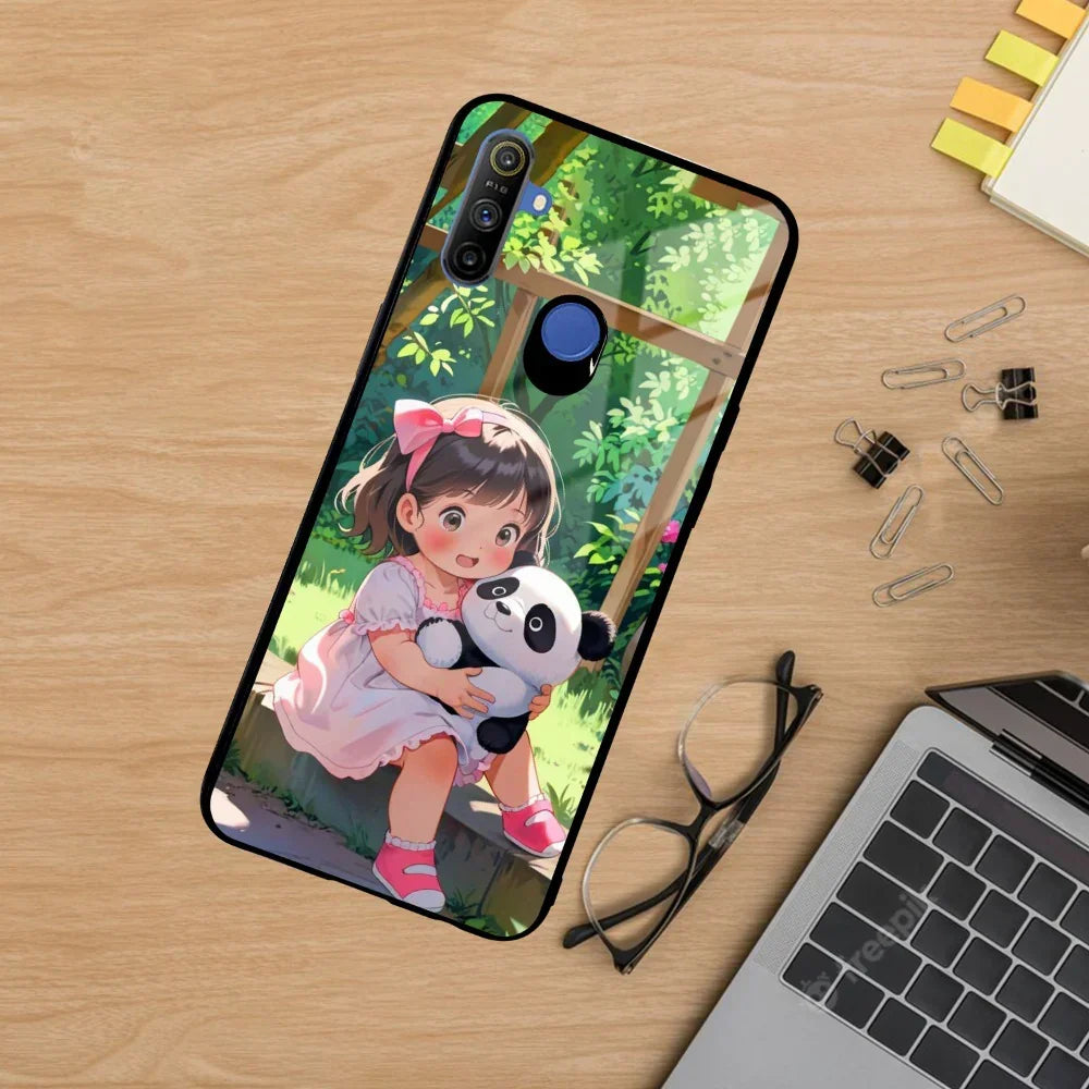 Blush & Panda Glass Case Cover For Realme/Narzo - ShopOnCliQ