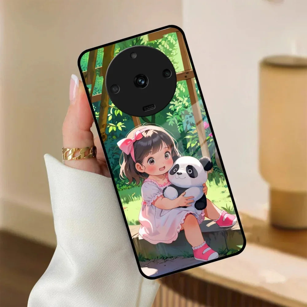 Blush & Panda Glass Case Cover For Realme/Narzo - ShopOnCliQ