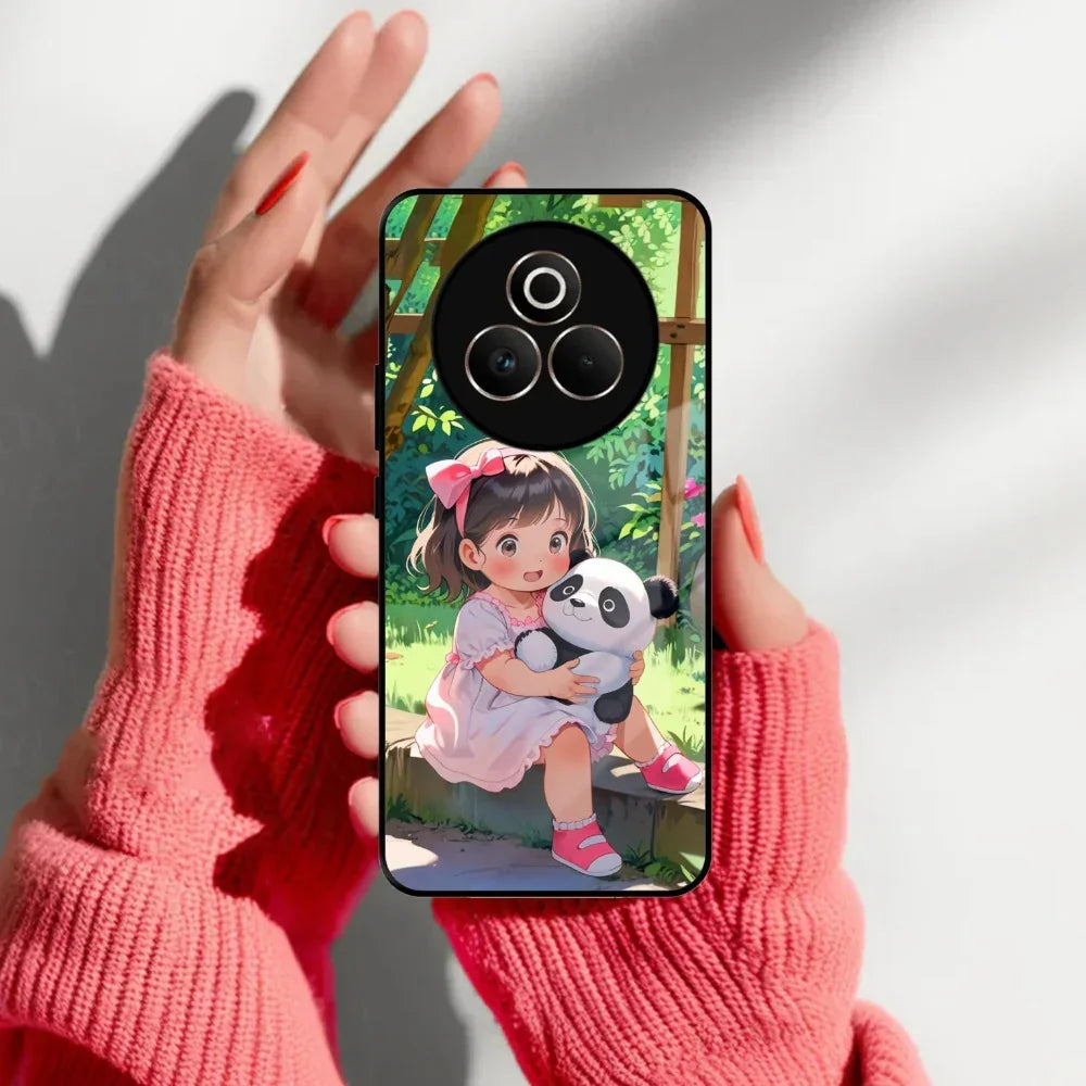 Blush & Panda Glass Case Cover For Realme/Narzo - ShopOnCliQ