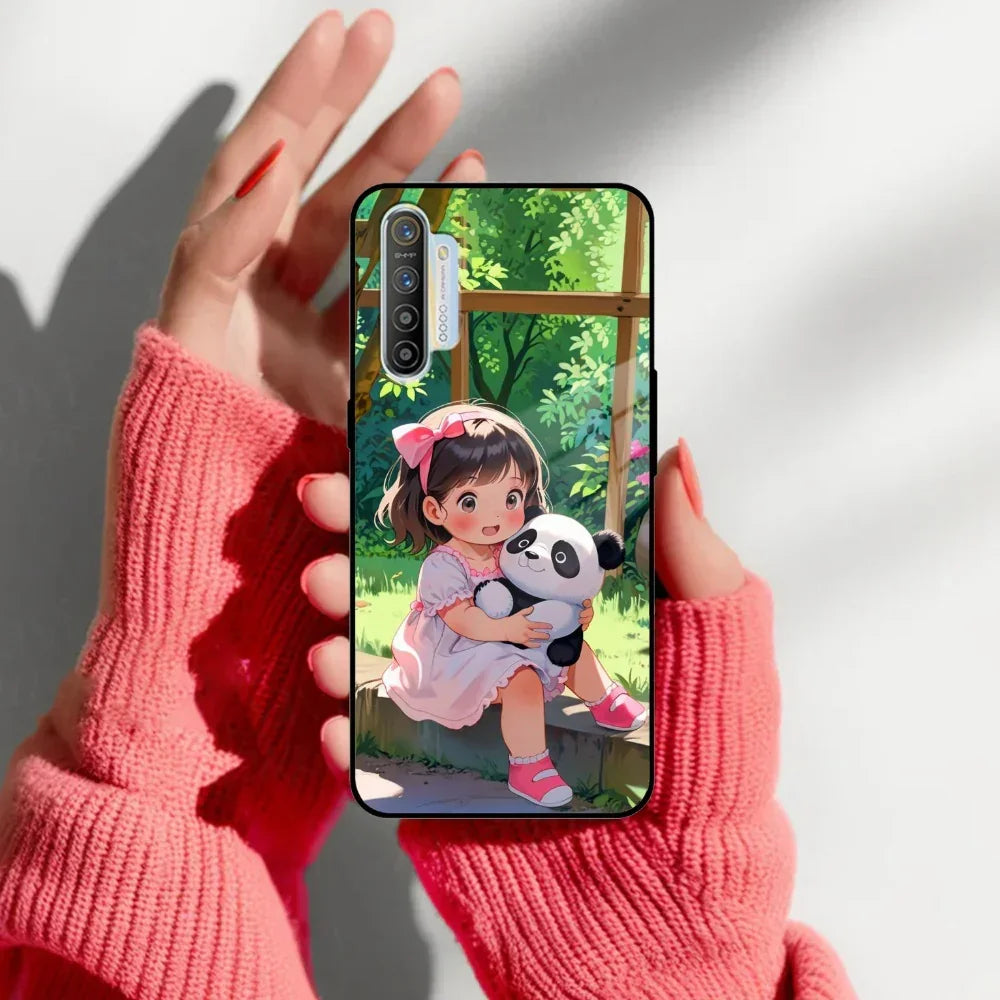 Blush & Panda Glass Case Cover For Realme/Narzo - ShopOnCliQ