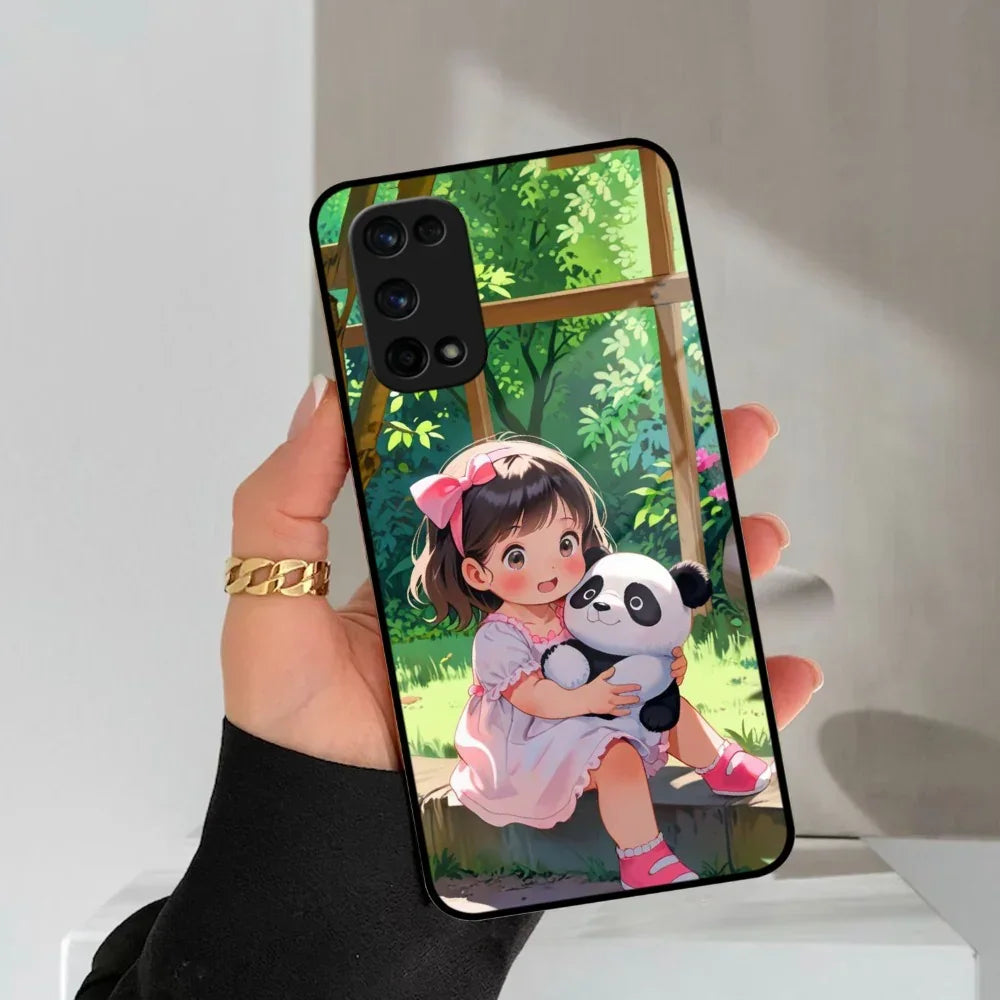 Blush & Panda Glass Case Cover For Realme/Narzo - ShopOnCliQ