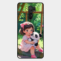 Blush & Panda Glass Case Cover For Redmi 9 Prime