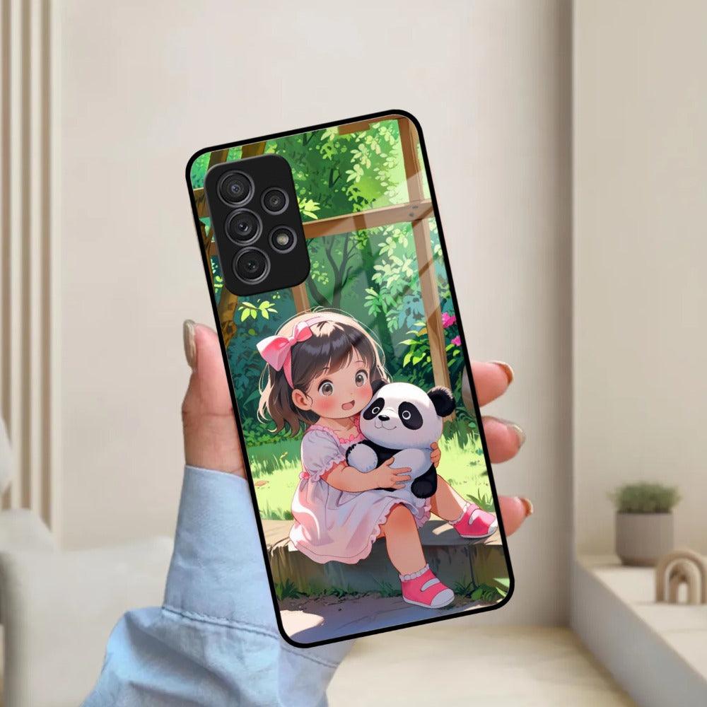 Blush & Panda Glass Case Cover For Samsung