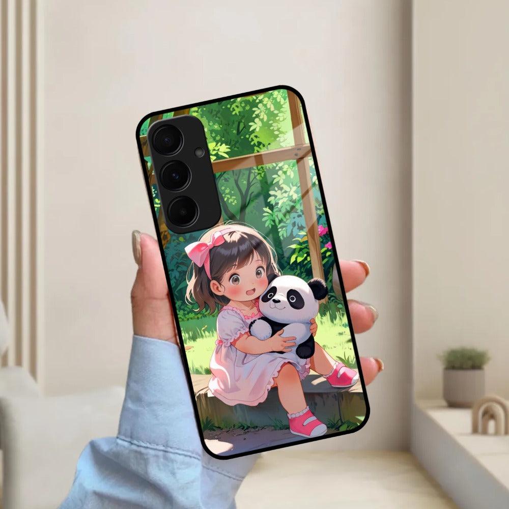 Blush & Panda Glass Case Cover For Samsung