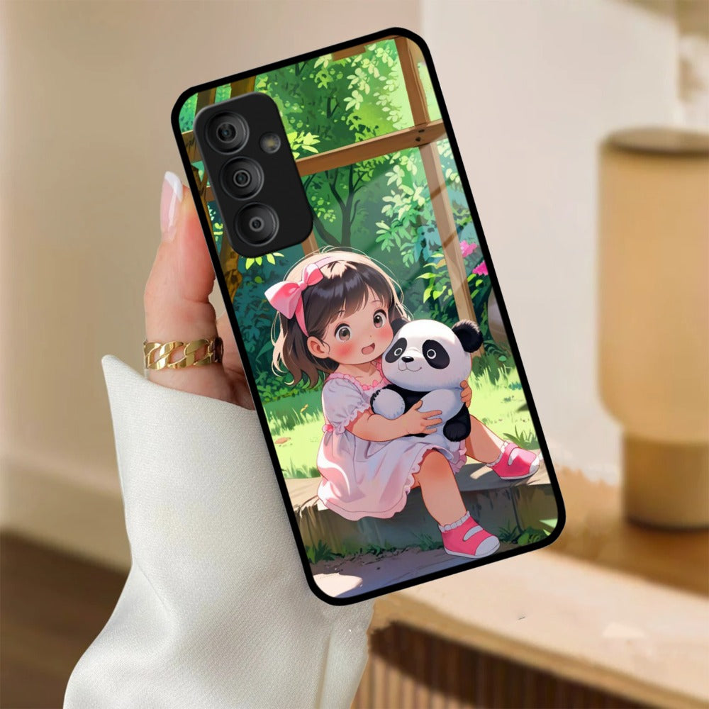 Blush & Panda Glass Case Cover For Samsung