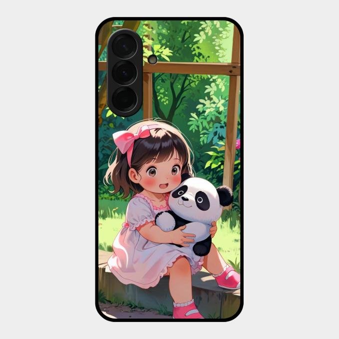 Blush & Panda Glass Case Cover For Samsung Galaxy A36 5G