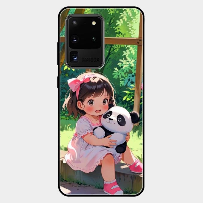 Blush & Panda Glass Case Cover For Samsung Galaxy S20 Ultra