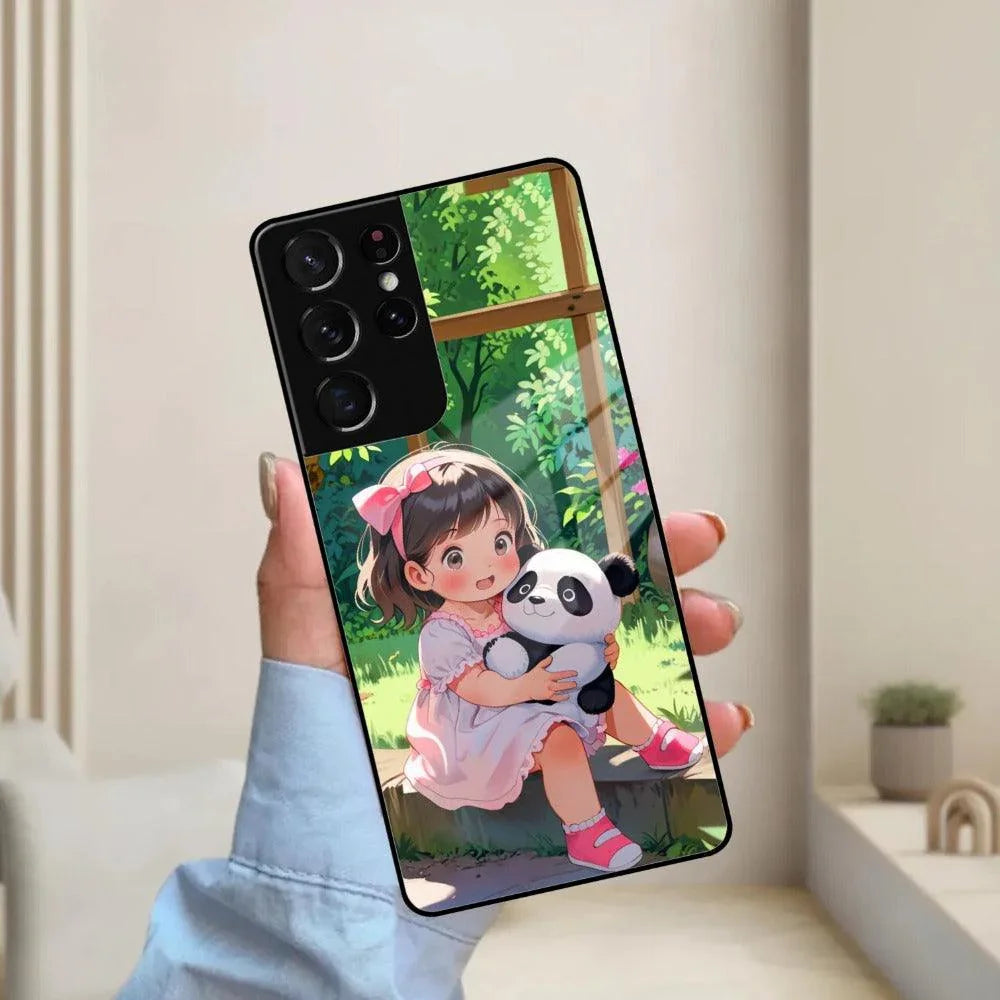 Blush & Panda Glass Case Cover For Samsung - ShopOnCliQ