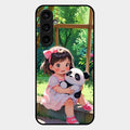 Blush & Panda Glass Case Cover For Samsung Galaxy S23 Fe 5G