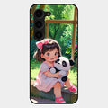 Blush & Panda Glass Case Cover For Samsung Galaxy S23 Plus 5G
