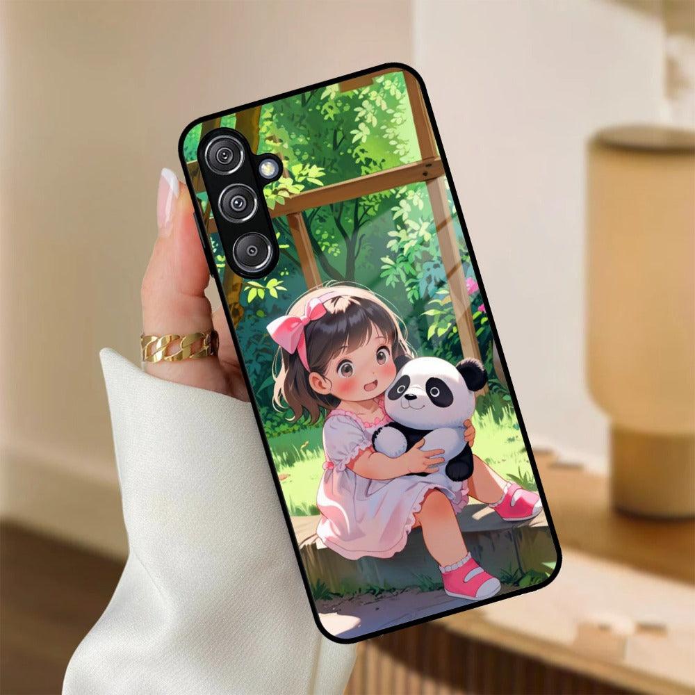 Blush & Panda Glass Case Cover For Samsung