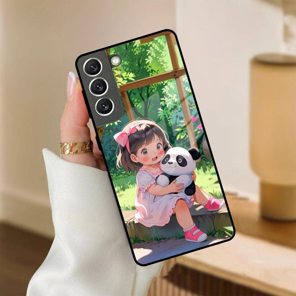 Blush & Panda Glass Case Cover For Samsung