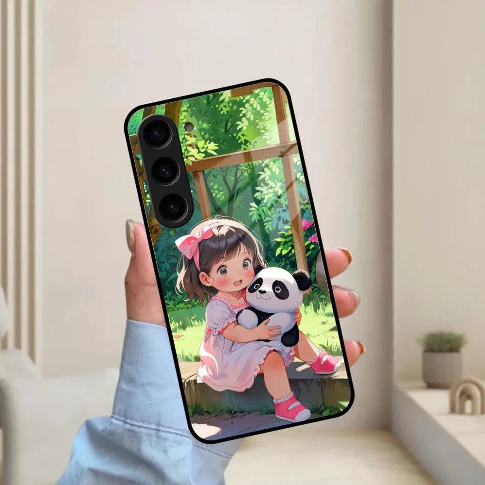 Blush & Panda Glass Case Cover For Samsung - ShopOnCliQ
