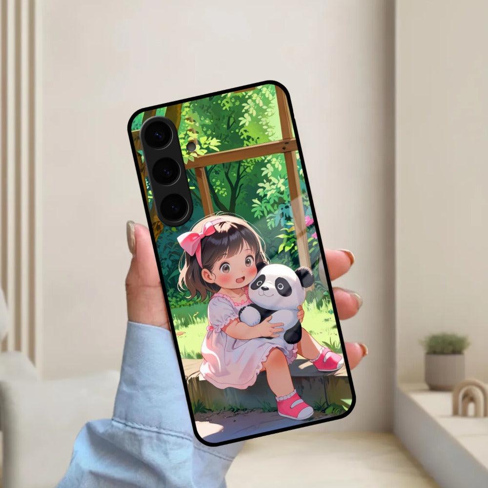 Blush & Panda Glass Case Cover For Samsung