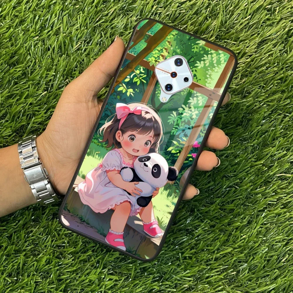 Blush & Panda Glass Case Cover For Vivo - ShopOnCliQ