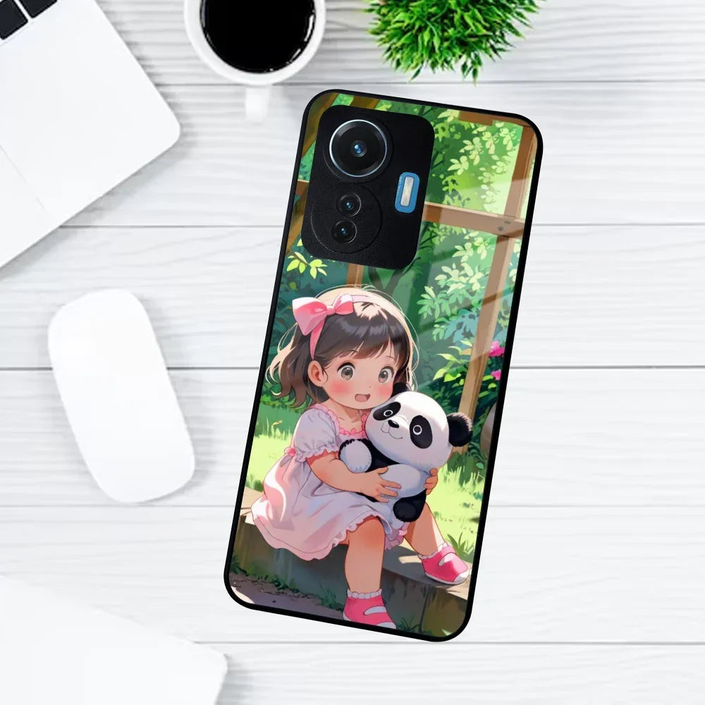 Blush & Panda Glass Case Cover For Vivo - ShopOnCliQ
