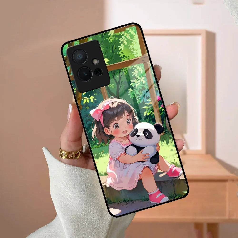 Blush & Panda Glass Case Cover For Vivo - ShopOnCliQ