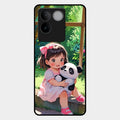 Blush & Panda Glass Case Cover For Vivo T2 Pro 5G