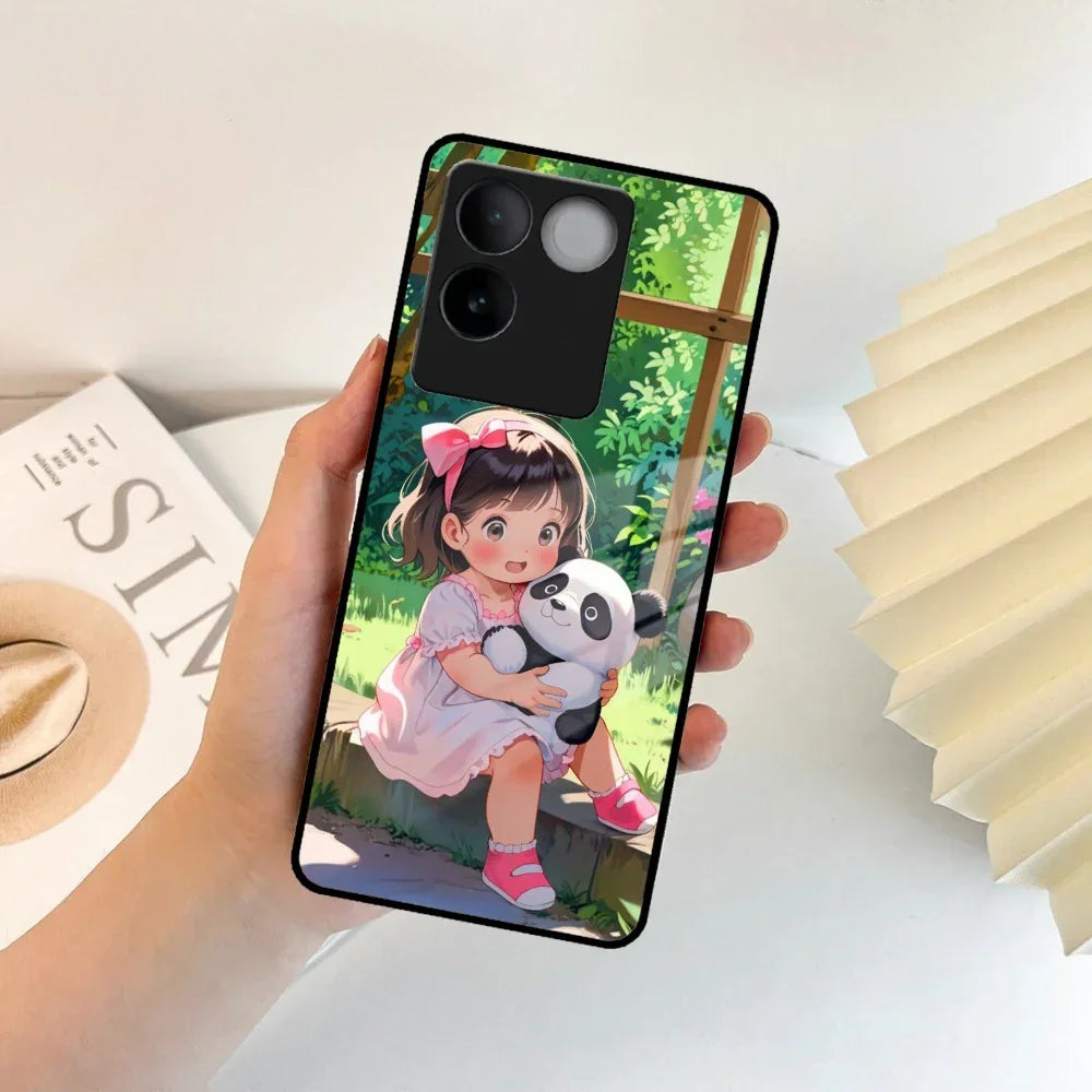Blush & Panda Glass Case Cover For Vivo - ShopOnCliQ