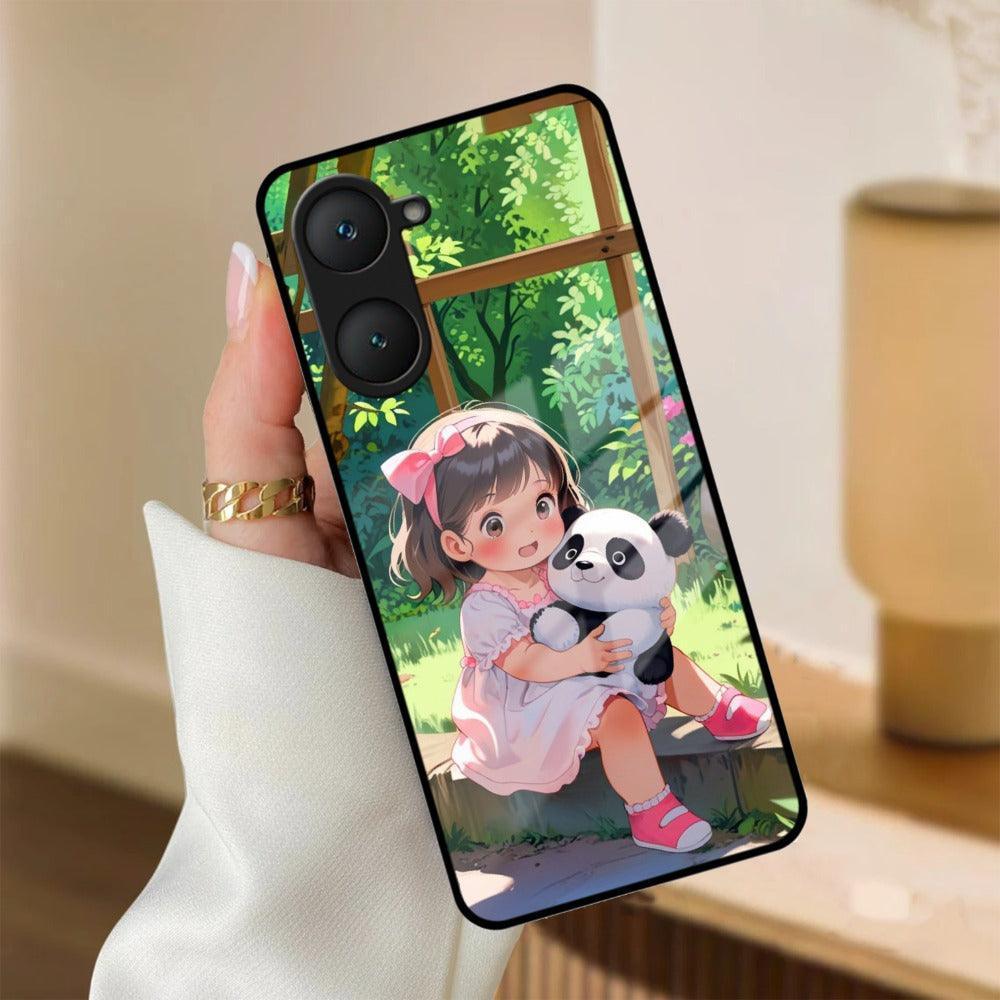 Blush & Panda Glass Case Cover For iQOO - ShopOnCliQ