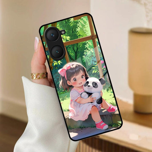 Blush & Panda Glass Case Cover For Vivo - ShopOnCliQ