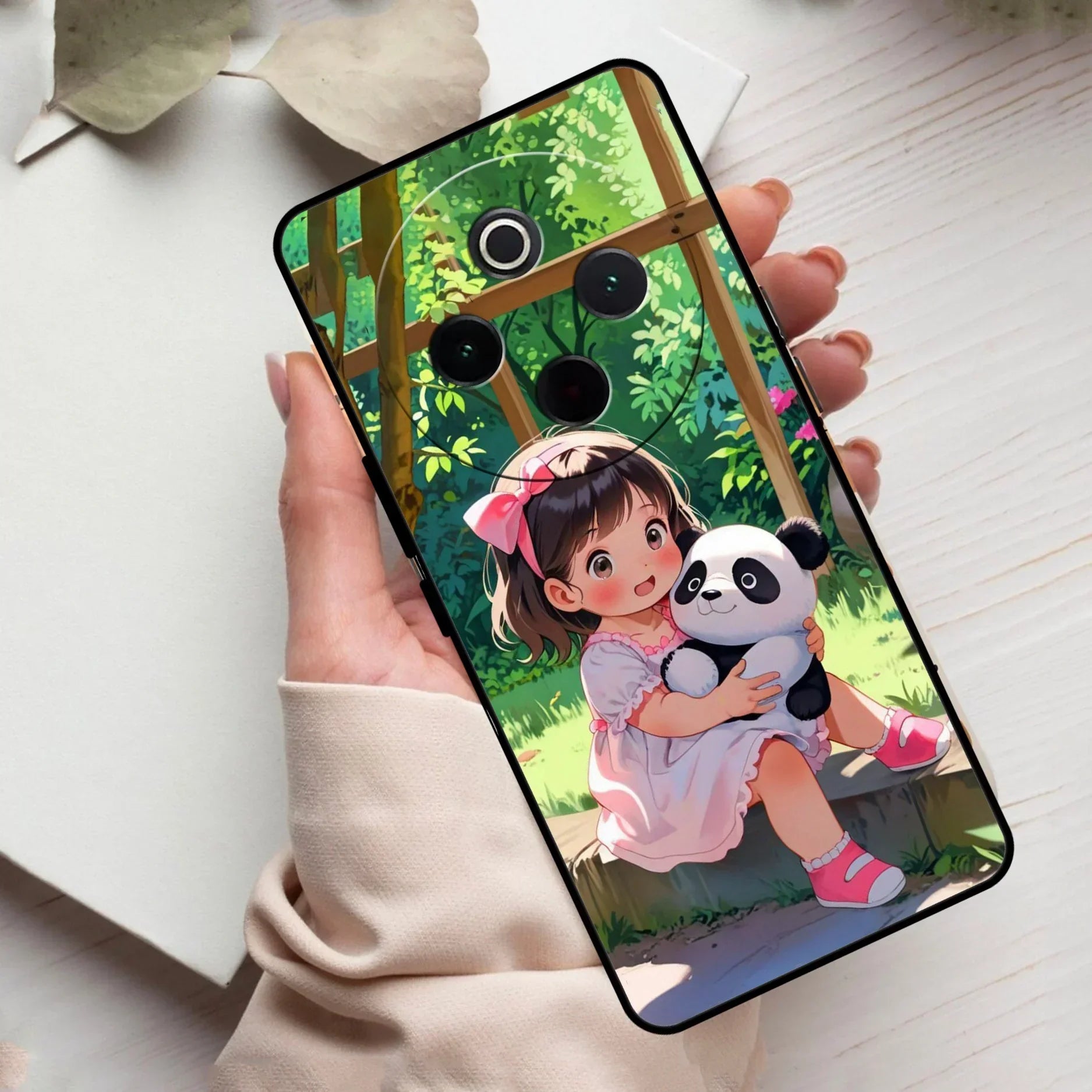 Blush & Panda Glass Case Cover For Vivo - ShopOnCliQ