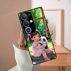 Blush & Panda Glass Case Cover For Vivo - ShopOnCliQ