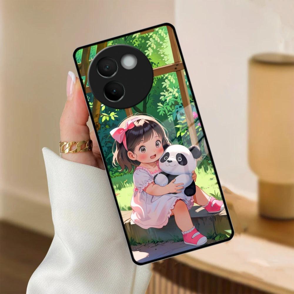 Blush & Panda Glass Case Cover For Vivo - ShopOnCliQ