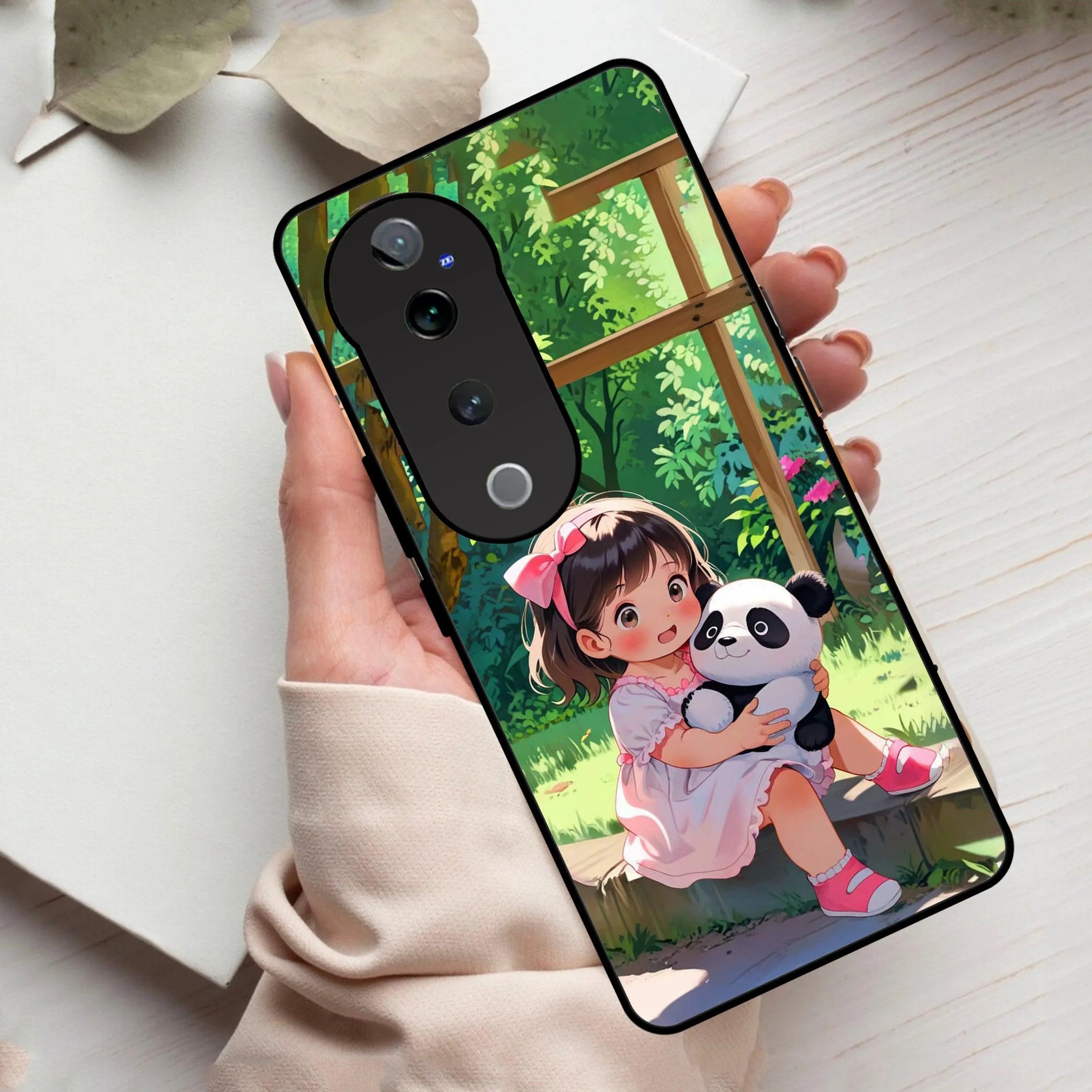 Blush & Panda Glass Case Cover For Vivo - ShopOnCliQ