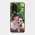 Blush & Panda Glass Case Cover For Vivo V50 5G
