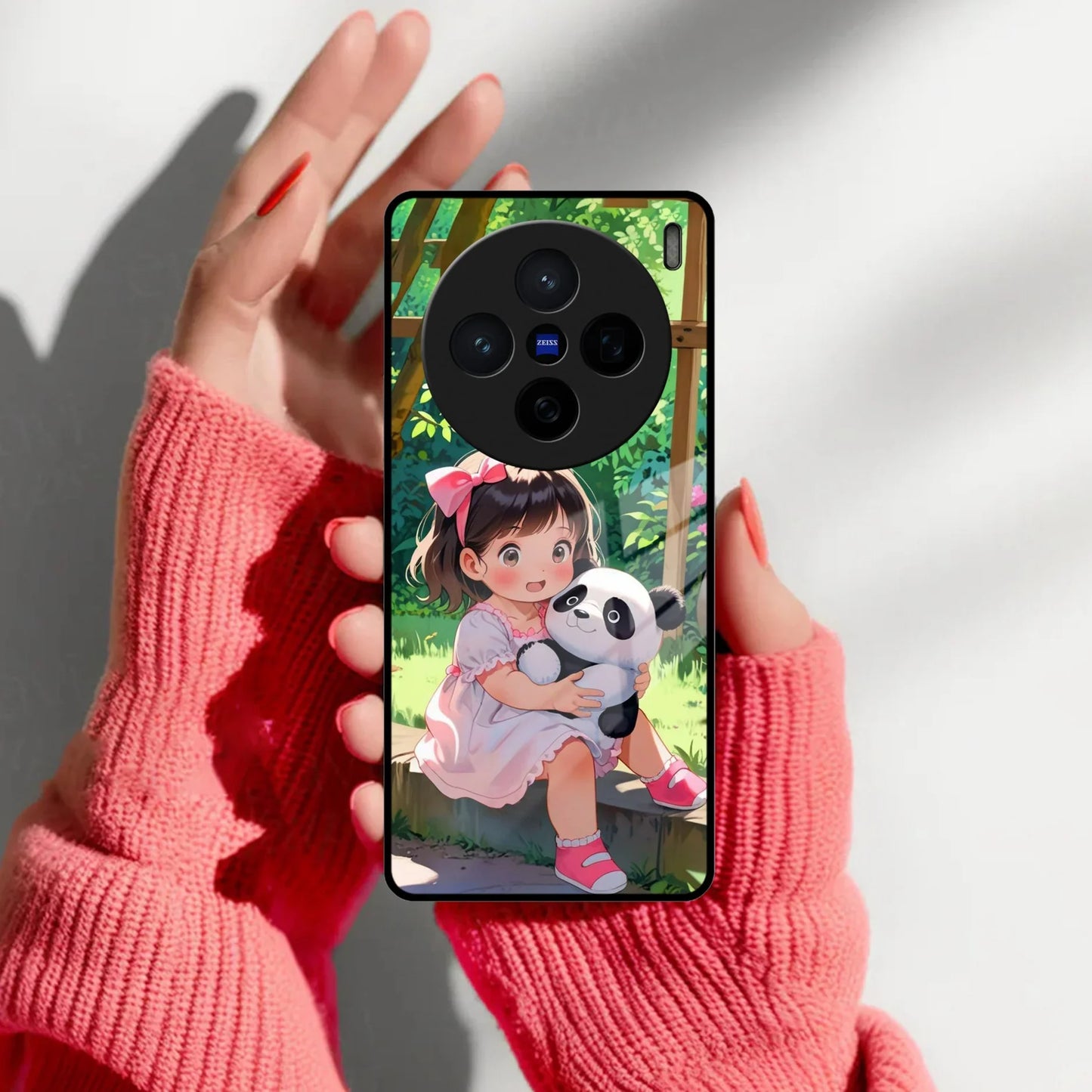 Blush & Panda Glass Case Cover For Vivo - ShopOnCliQ