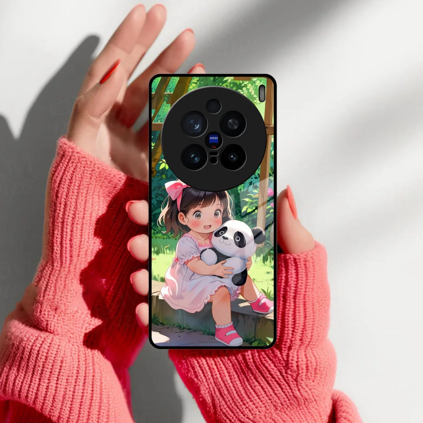 Blush & Panda Glass Case Cover For Vivo - ShopOnCliQ