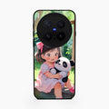 Blush & Panda Glass Case Cover For Vivo X300 Pro 5G