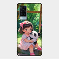 Blush & Panda Glass Case Cover For Vivo X60 5G