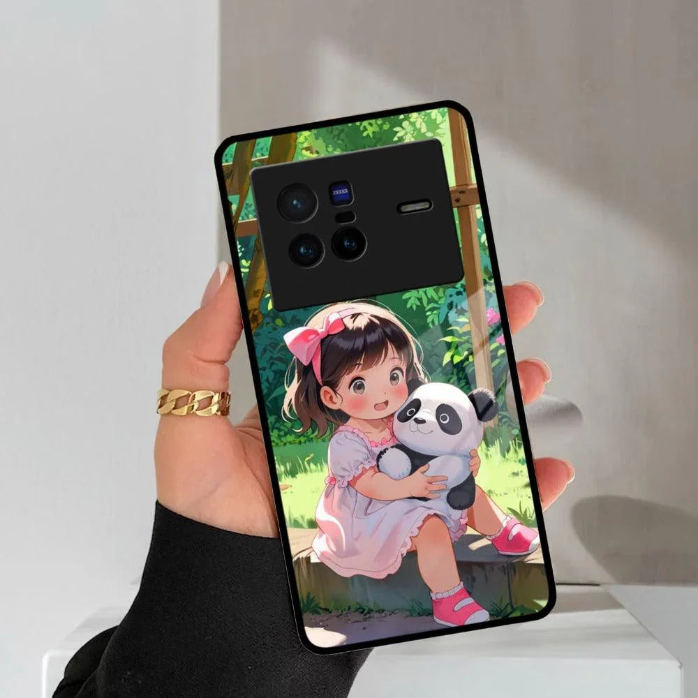Blush & Panda Glass Case Cover For Vivo - ShopOnCliQ
