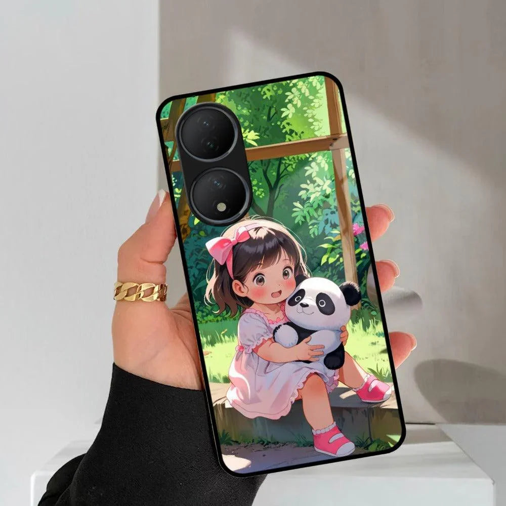 Blush & Panda Glass Case Cover For Vivo - ShopOnCliQ