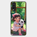 Blush & Panda Glass Case Cover For Vivo Y12G