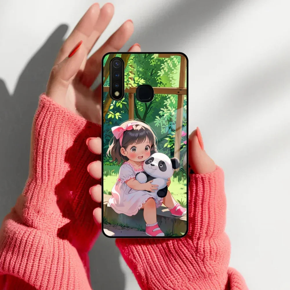 Blush & Panda Glass Case Cover For Vivo - ShopOnCliQ
