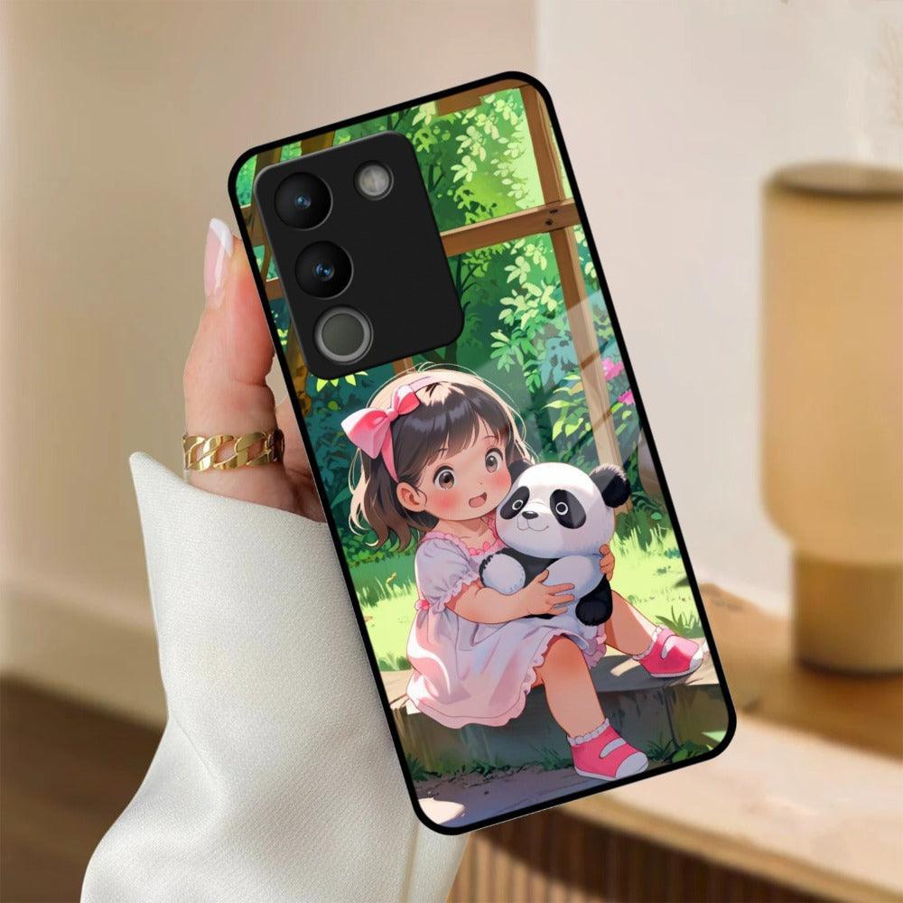 Blush & Panda Glass Case Cover For Vivo - ShopOnCliQ