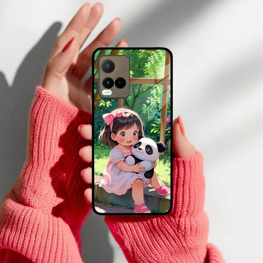 Blush & Panda Glass Case Cover For Vivo - ShopOnCliQ