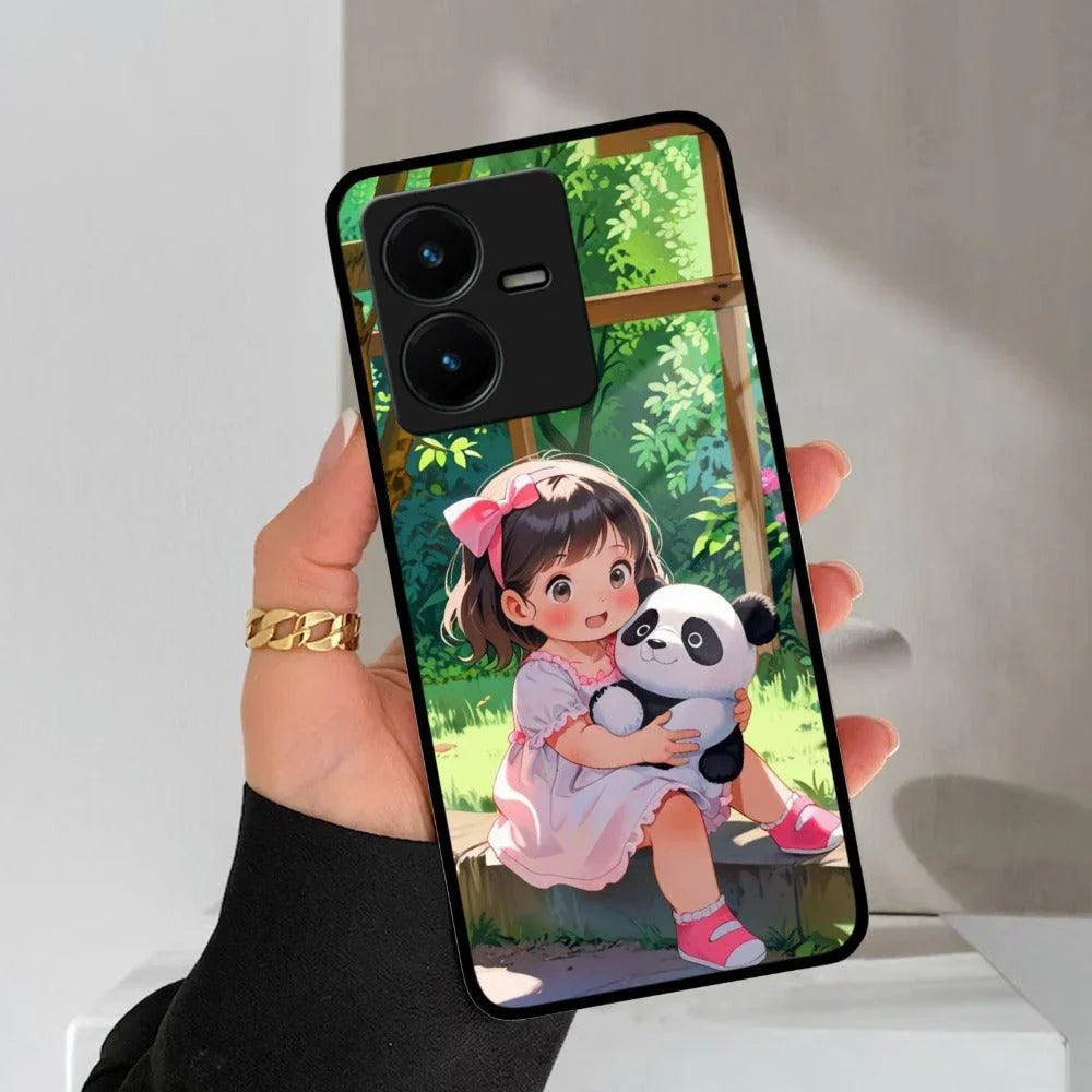 Blush & Panda Glass Case Cover For Vivo - ShopOnCliQ