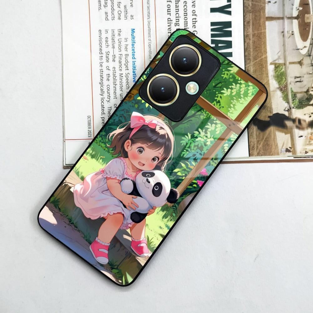 Blush & Panda Glass Case Cover For Vivo - ShopOnCliQ