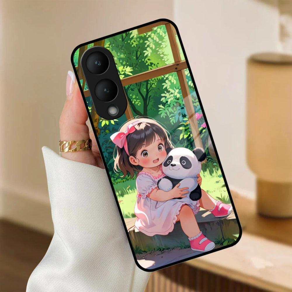 Blush & Panda Glass Case Cover For Vivo - ShopOnCliQ