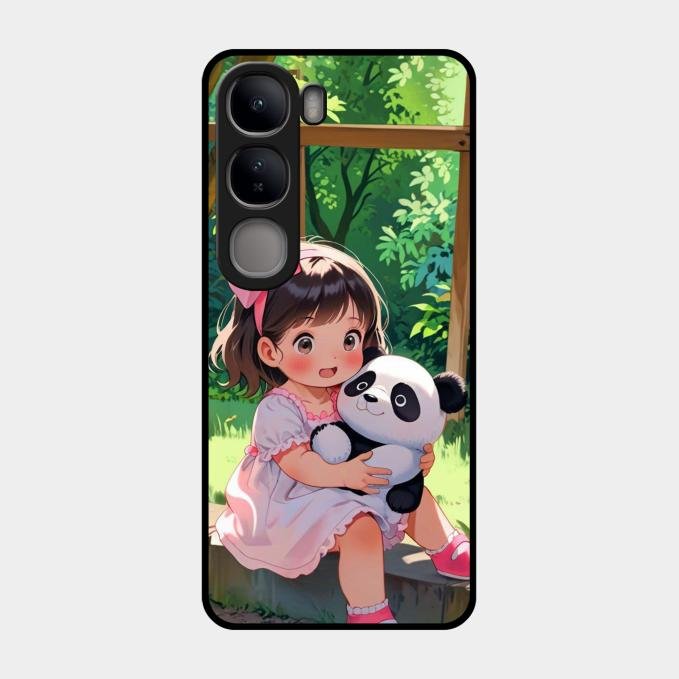 Blush & Panda Glass Case Cover For Vivo Y300 5G