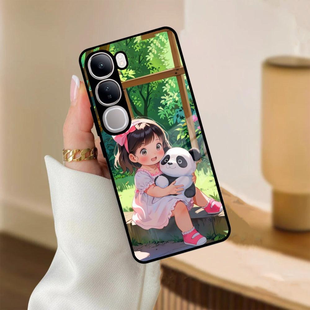 Blush & Panda Glass Case Cover For Vivo - ShopOnCliQ