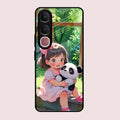 Blush & Panda Glass Case Cover For Vivo Y31 5G