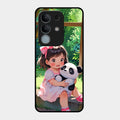 Blush & Panda Glass Case Cover For Vivo Y31 Pro 5G