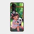 Blush & Panda Glass Case Cover For Vivo Y400 Pro 5G